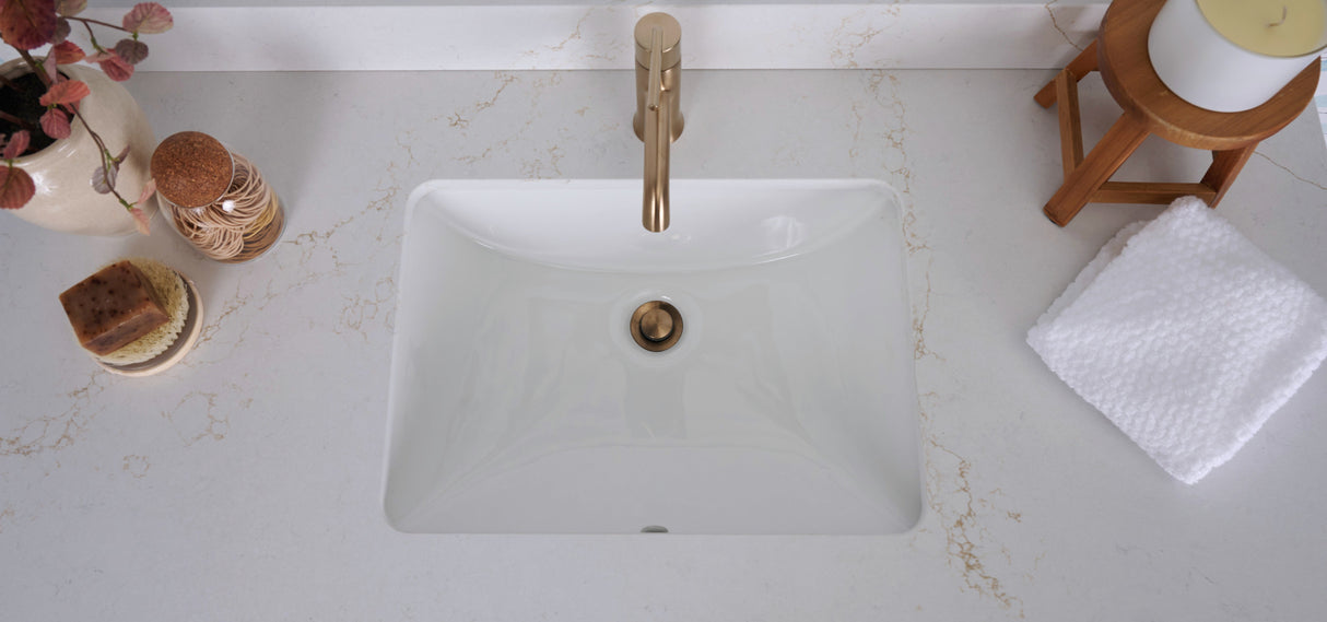 49x22 VALOR GOLD QUARTZ VANITY TOP