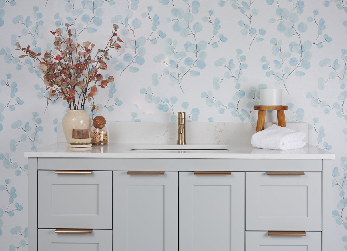 49x22 VALOR GOLD QUARTZ VANITY TOP