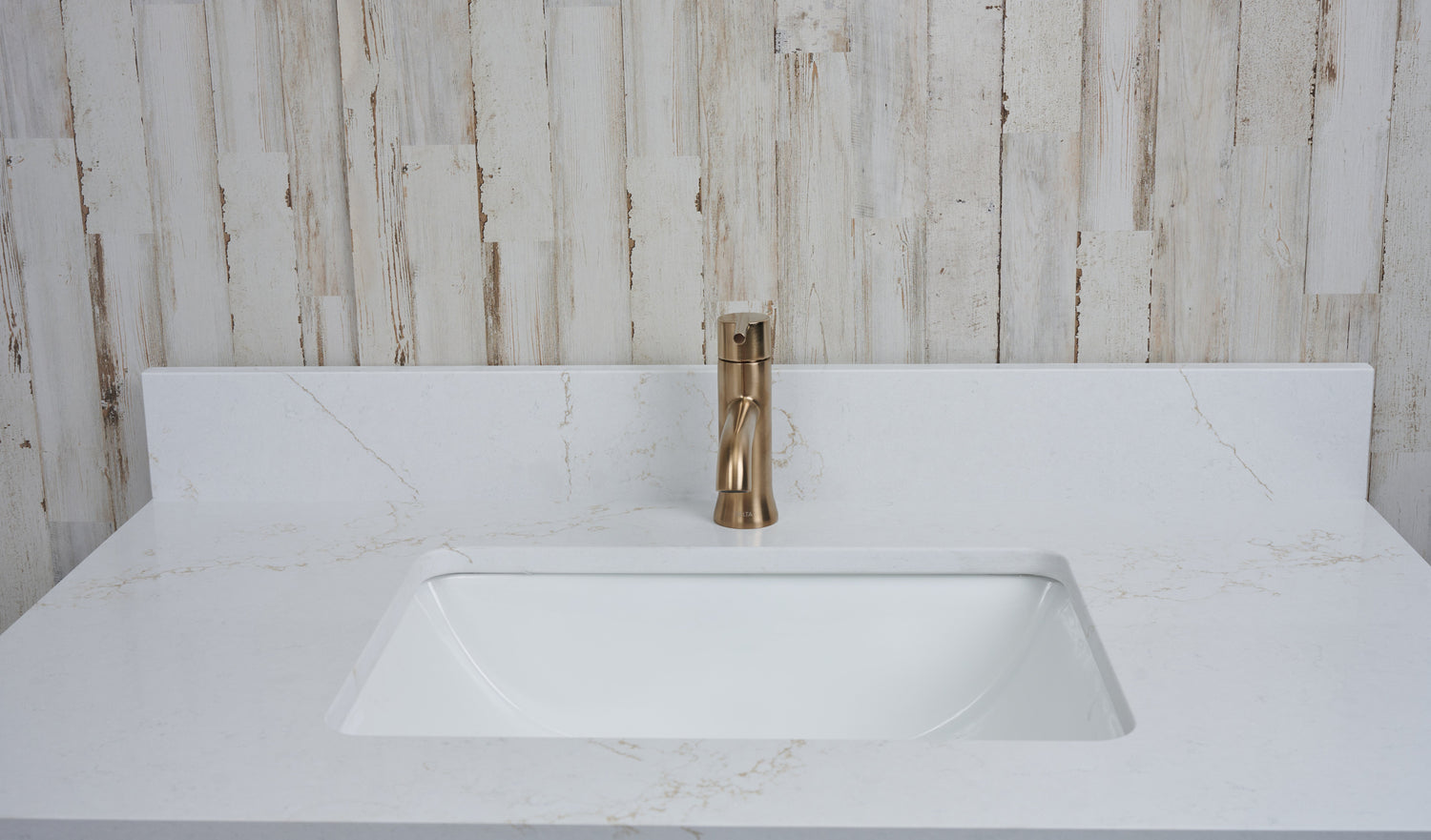 37x22 VALOR GOLD QUARTZ VANITY TOP