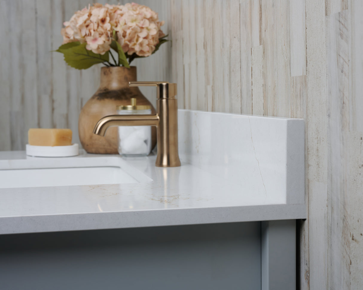 37x22 VALOR GOLD QUARTZ VANITY TOP