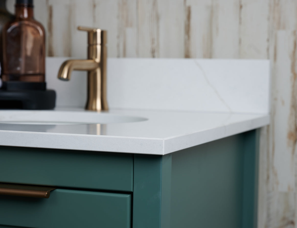 25x22 VALOR GOLD QUARTZ VANITY TOP