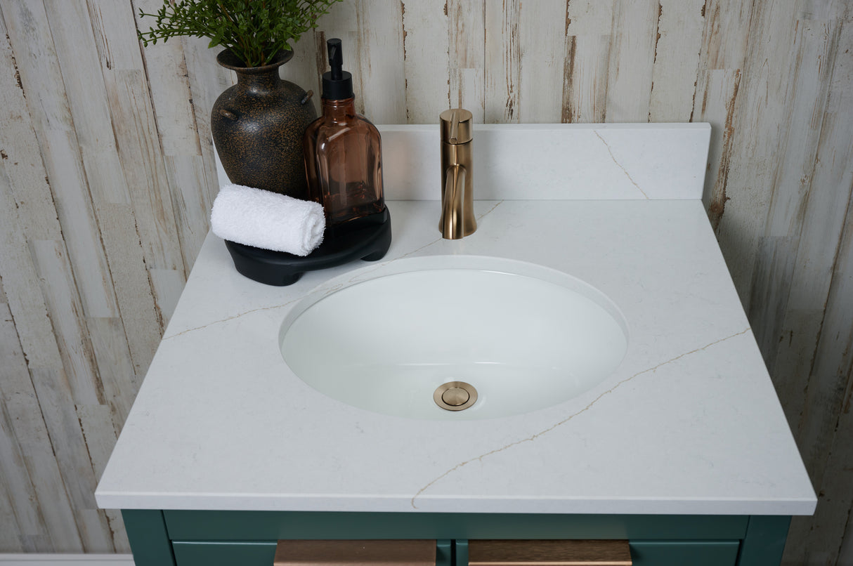 25x22 VALOR GOLD QUARTZ VANITY TOP