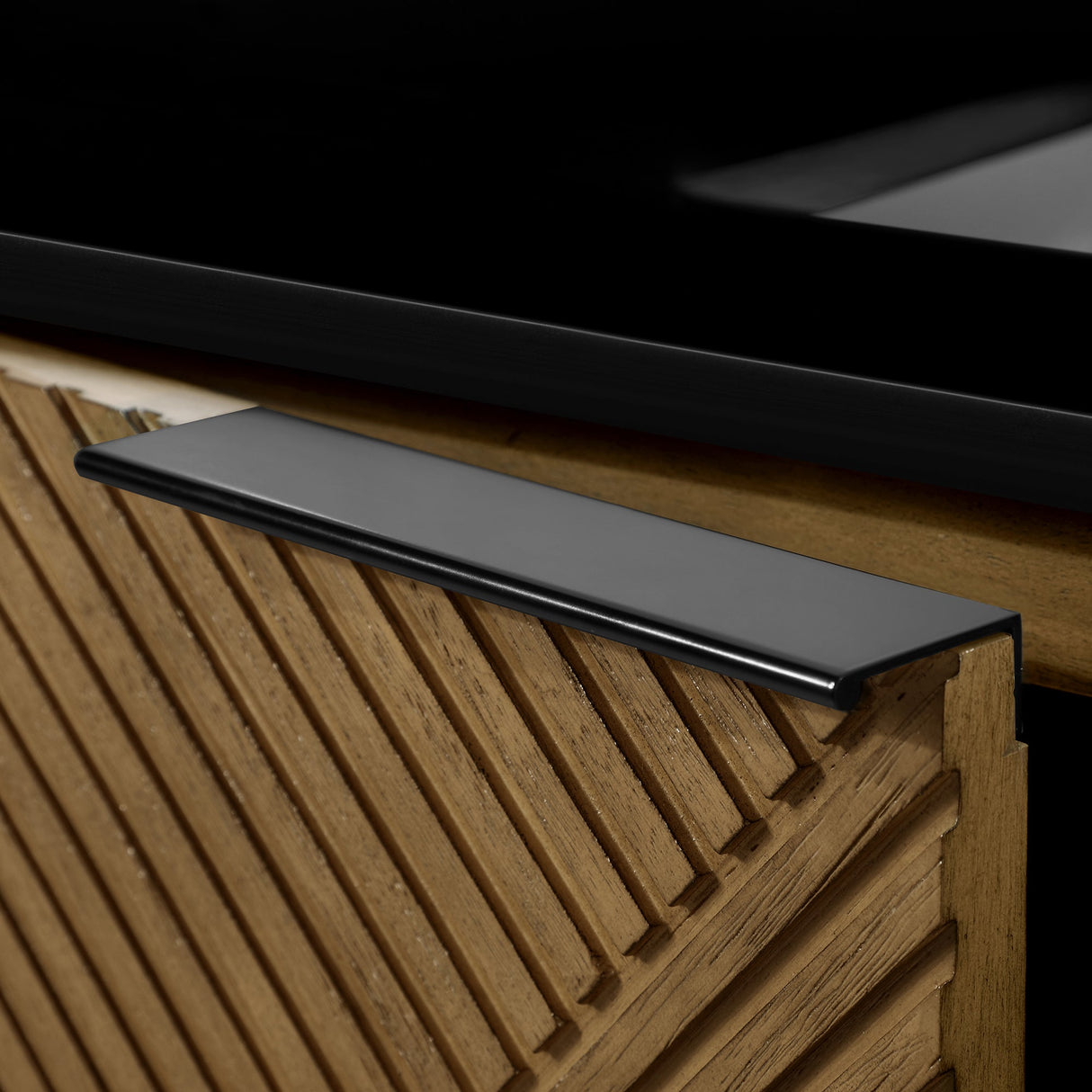 WYLDER 30IN VANITY IN ALMOND LATTE WITH BLACK GRANITE TOP & CERAMIC BASIN