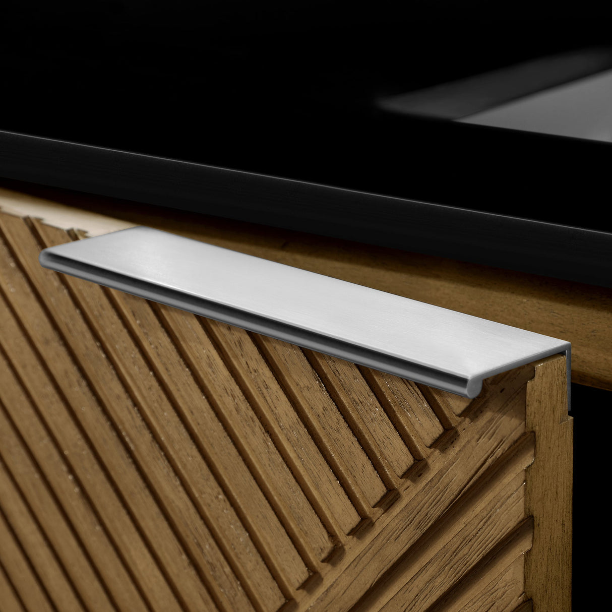 WYLDER 36IN VANITY IN ALMOND LATTE WITH BLACK GRANITE TOP & CERAMIC BASIN