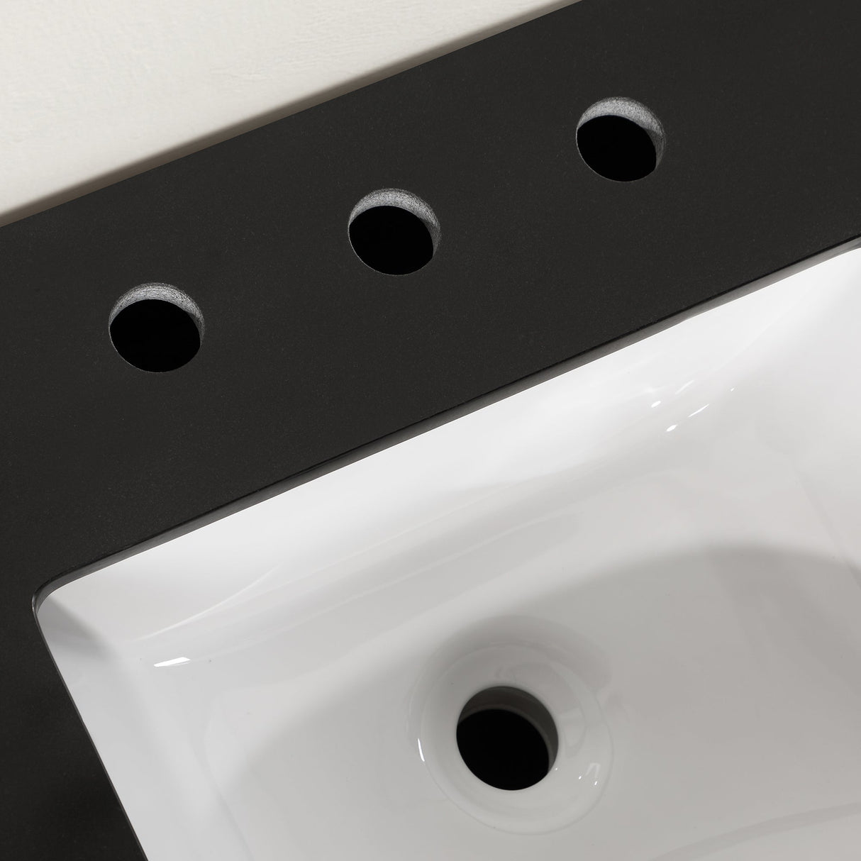 WYLDER 36IN VANITY IN ALMOND LATTE WITH BLACK GRANITE TOP & CERAMIC BASIN