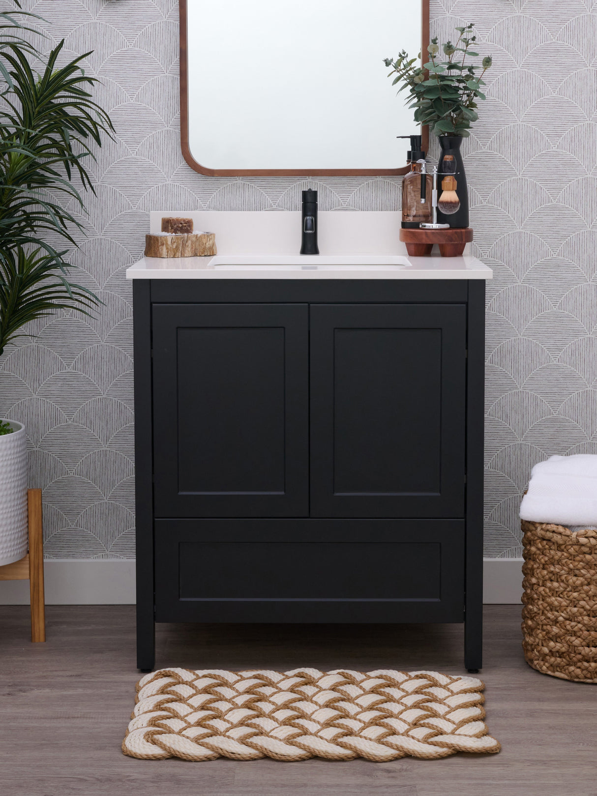 Hanleigh 30 in. Vanity with Shaker Doors in Dark Horse