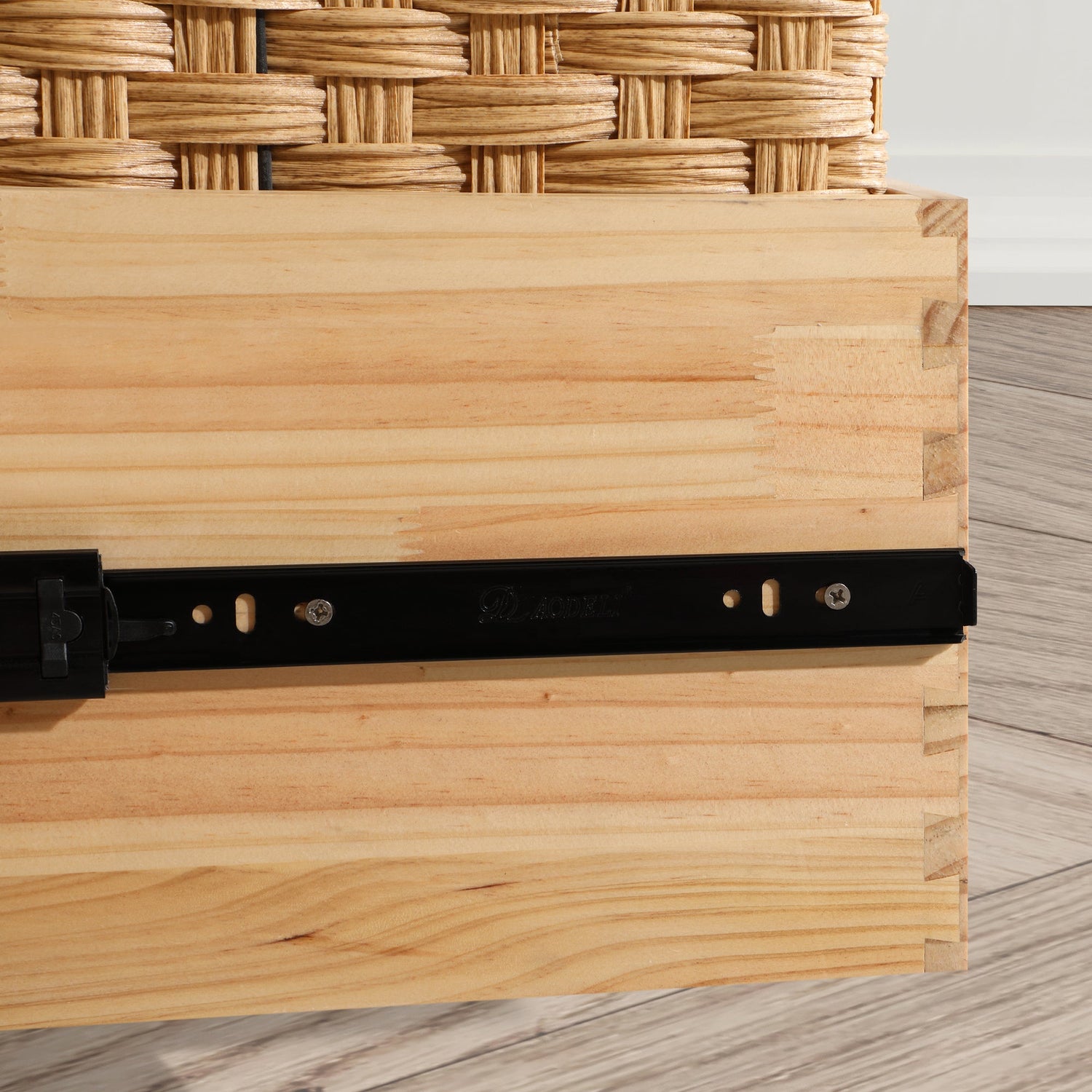 SCARLETT 60IN VANITY IN SAHARA BIRCH WITH WHITE QUARTZ TOP & CERAMIC BASIN