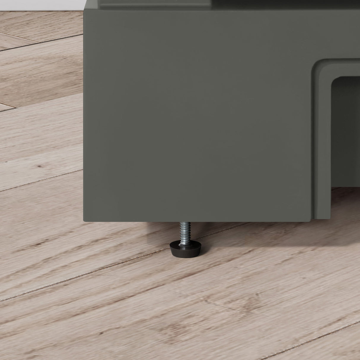 SCARLETT 60IN VANITY IN CHARCOAL GREY WITH WHITE QUARTZ TOP & CERAMIC BASIN