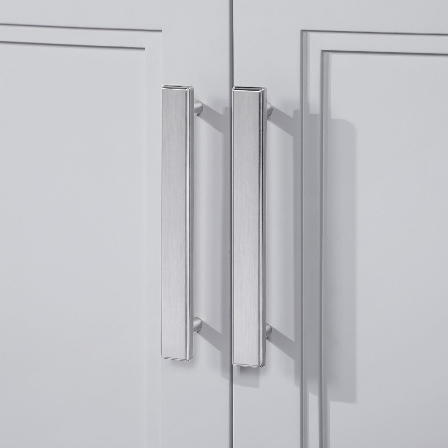 SCARLETT 60IN VANITY IN DOVE GREY WITH WHITE QUARTZ TOP & CERAMIC BASIN