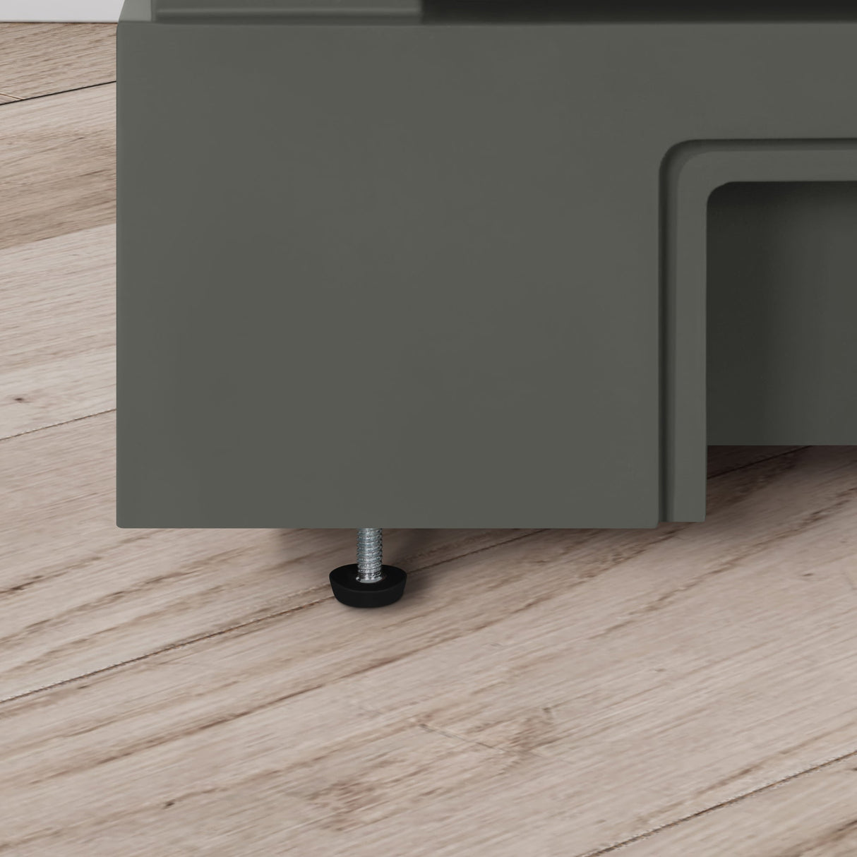 SCARLETT 42IN VANITY IN CHARCOAL GREY WITH WHITE QUARTZ TOP & CERAMIC BASIN