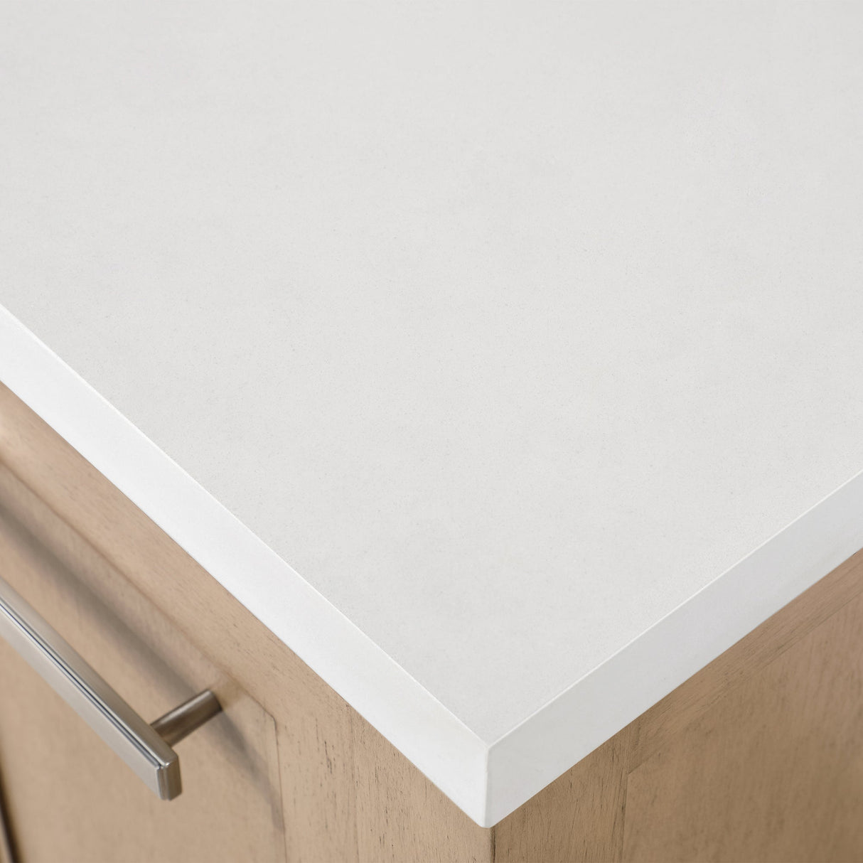 SCARLETT 42IN VANITY IN SAHARA BIRCH WITH WHITE QUARTZ TOP & CERAMIC BASIN