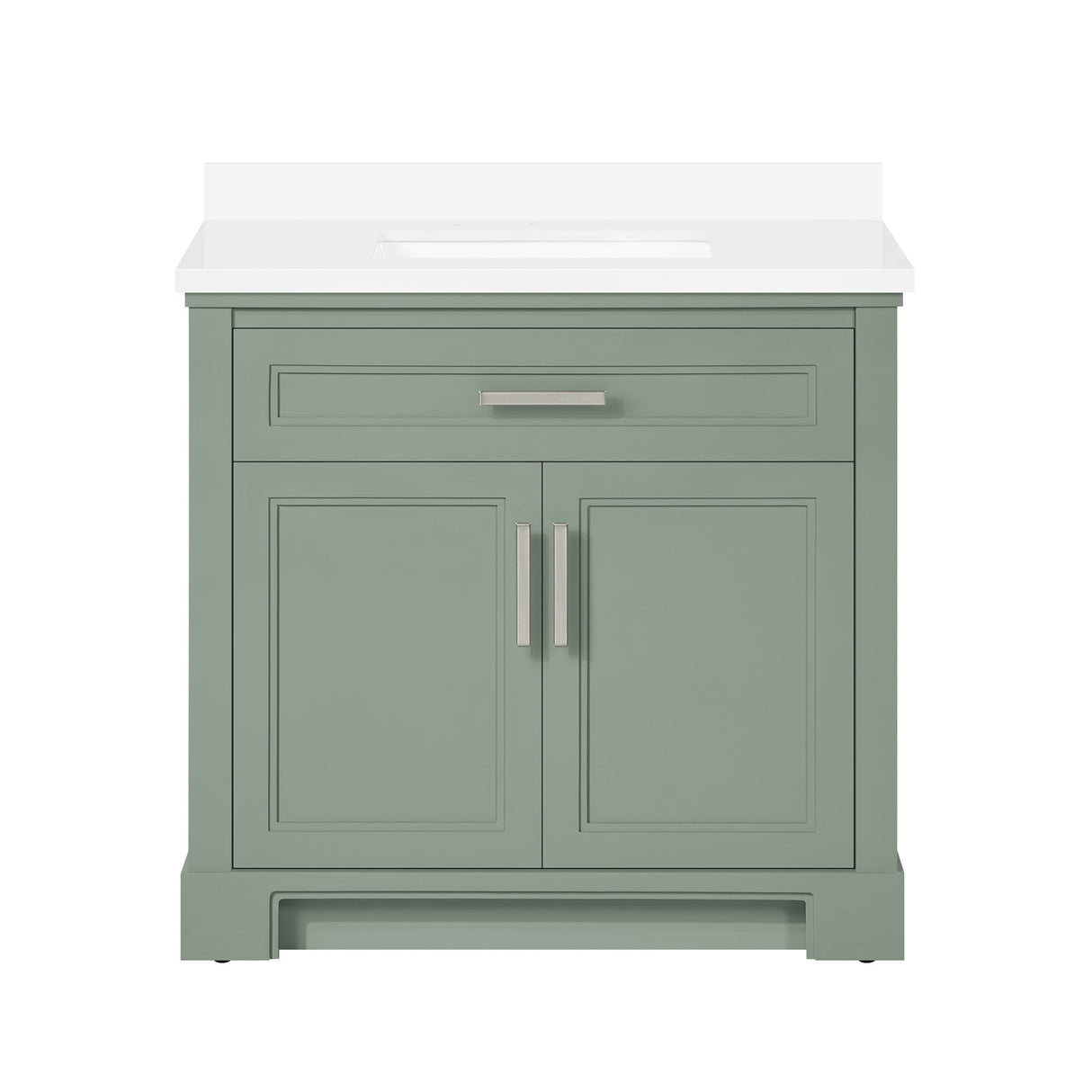 SCARLETT 36IN VANITY WITH WHITE QUARTZ TOP & CERAMIC BASIN