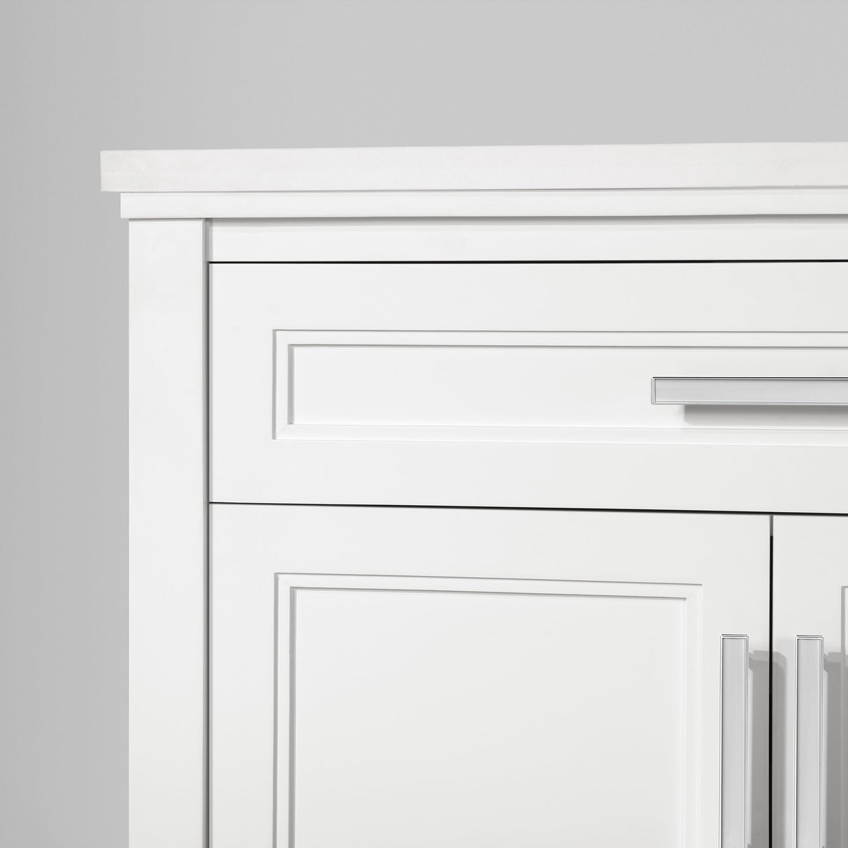 SCARLETT 36IN VANITY IN WHITE WITH WHITE QUARTZ TOP & CERAMIC BASIN