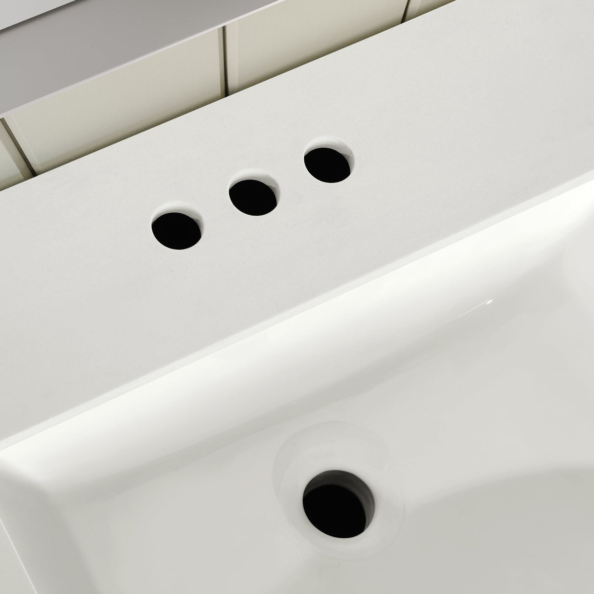 SCARLETT 30IN VANITY IN SAGE GREEN WITH WHITE QUARTZ TOP & CERAMIC BASIN