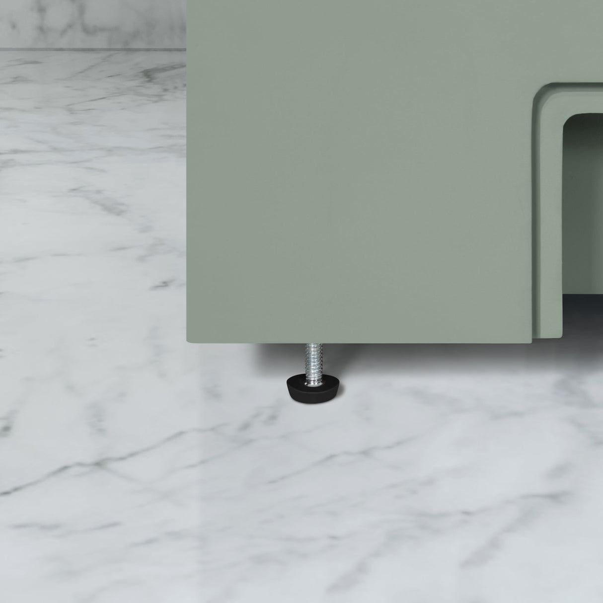 SCARLETT 30IN VANITY IN SAGE GREEN WITH WHITE QUARTZ TOP & CERAMIC BASIN