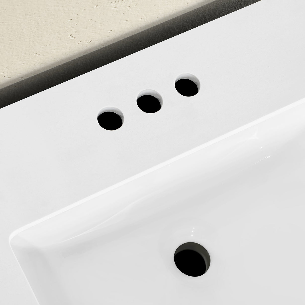 BANKS 30IN VANITY WITH SLAB DOOR IN WHITE WITH WHITE QUARTZ TOP & CERAMIC BASIN