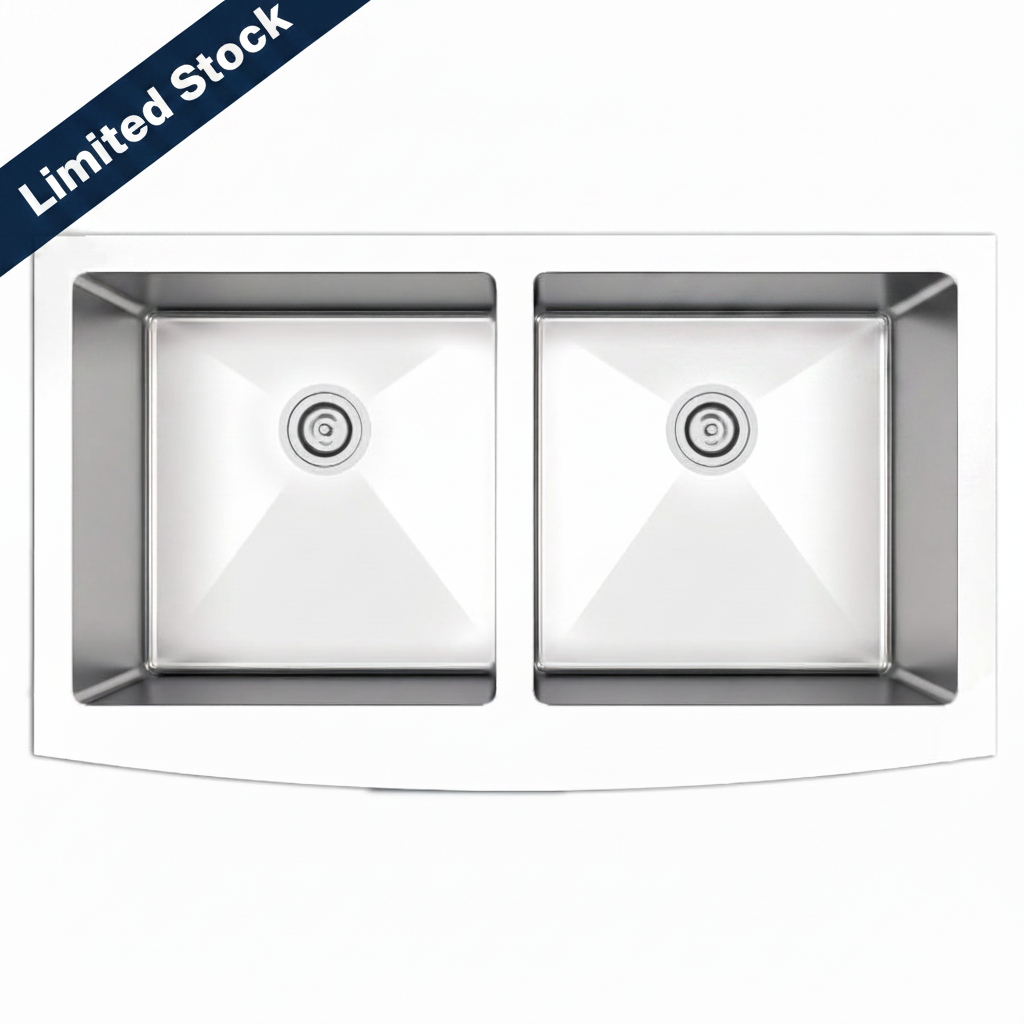 35 7/8 in. 50/50 Micro Radius Double Bowl Apron Front Kitchen Sink