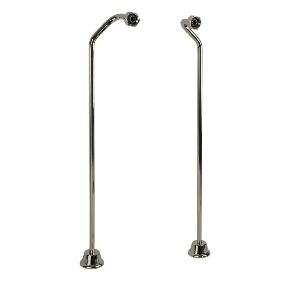 1/2 in. x 24  in. Double Offset Brass Bath Supplies in Polished Nickel