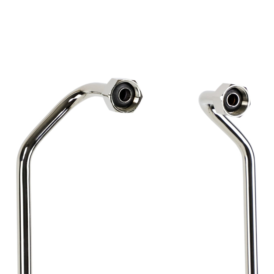 1/2 in. x 24  in. Double Offset Brass Bath Supplies in Polished Nickel