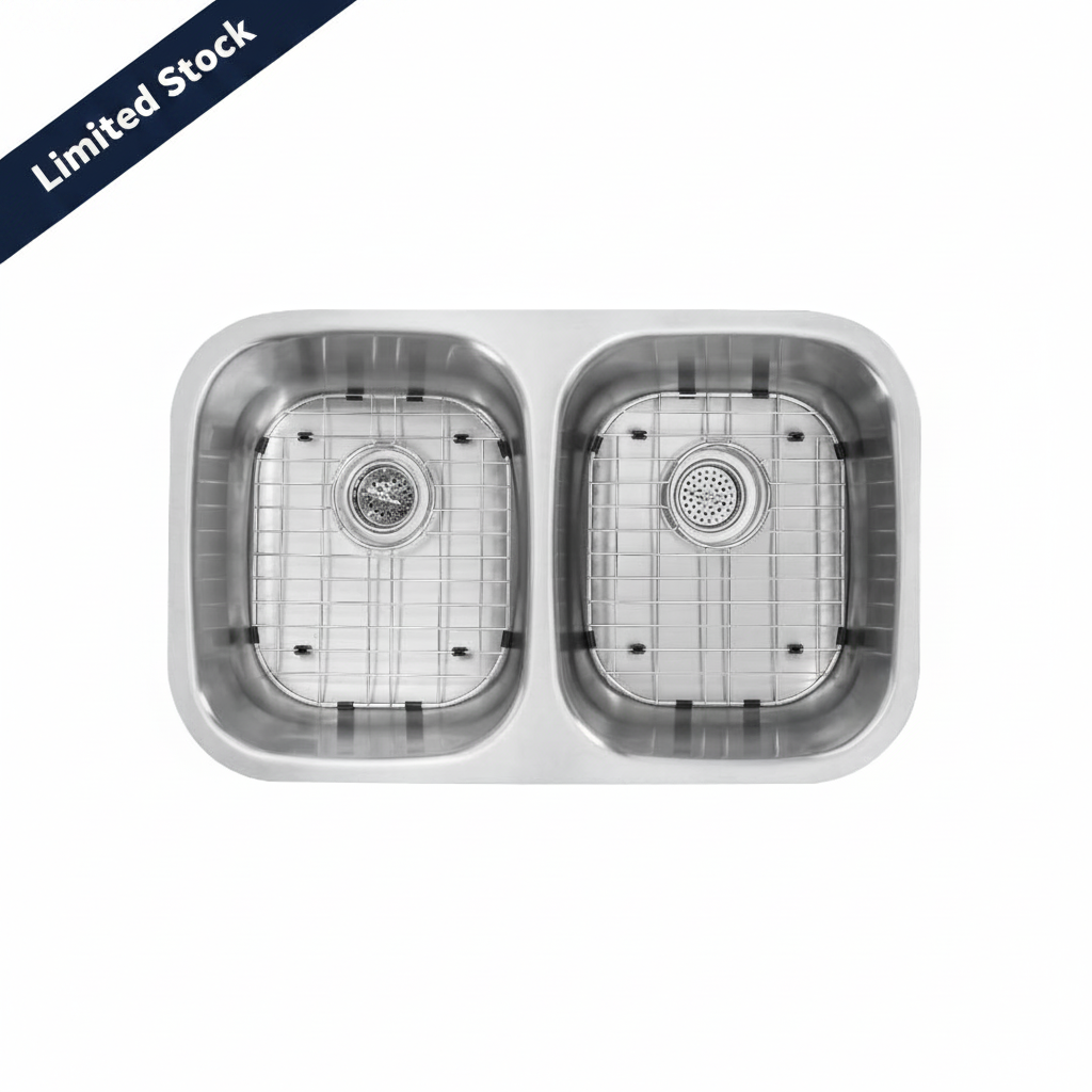 29 3/8 in. 50/50 Standard Radius Double Bowl Kitchen Sink