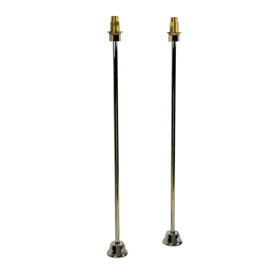 1/2 in. x 24 in. Straight Brass Bath Supplies in Polished Nickel