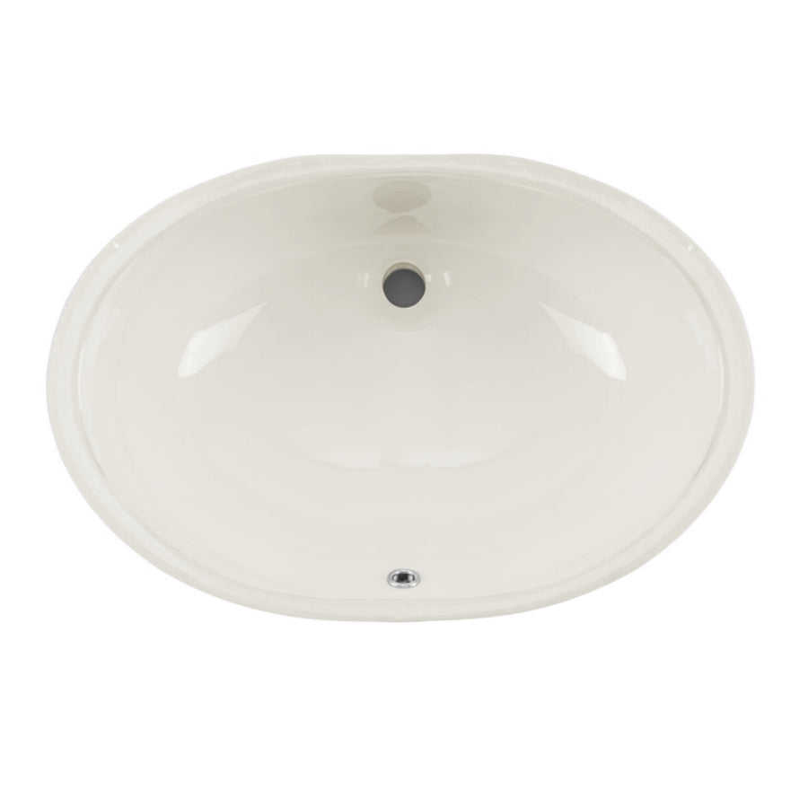 Undermount 19-1/4 in. Glazed Porcelain Oval Bathroom Sink