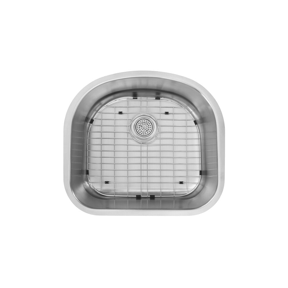 23 in. D-Shape Single Bowl Kitchen Sink