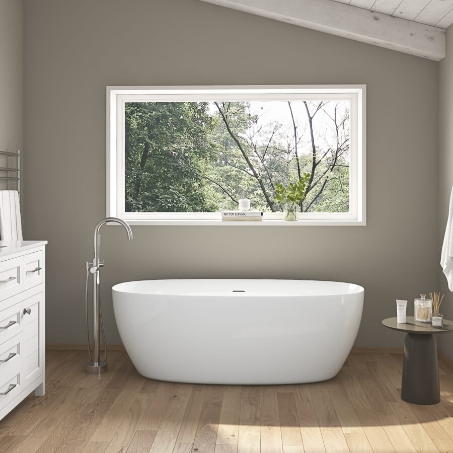 Hallie 59 in. Freestanding Acrylic Tub