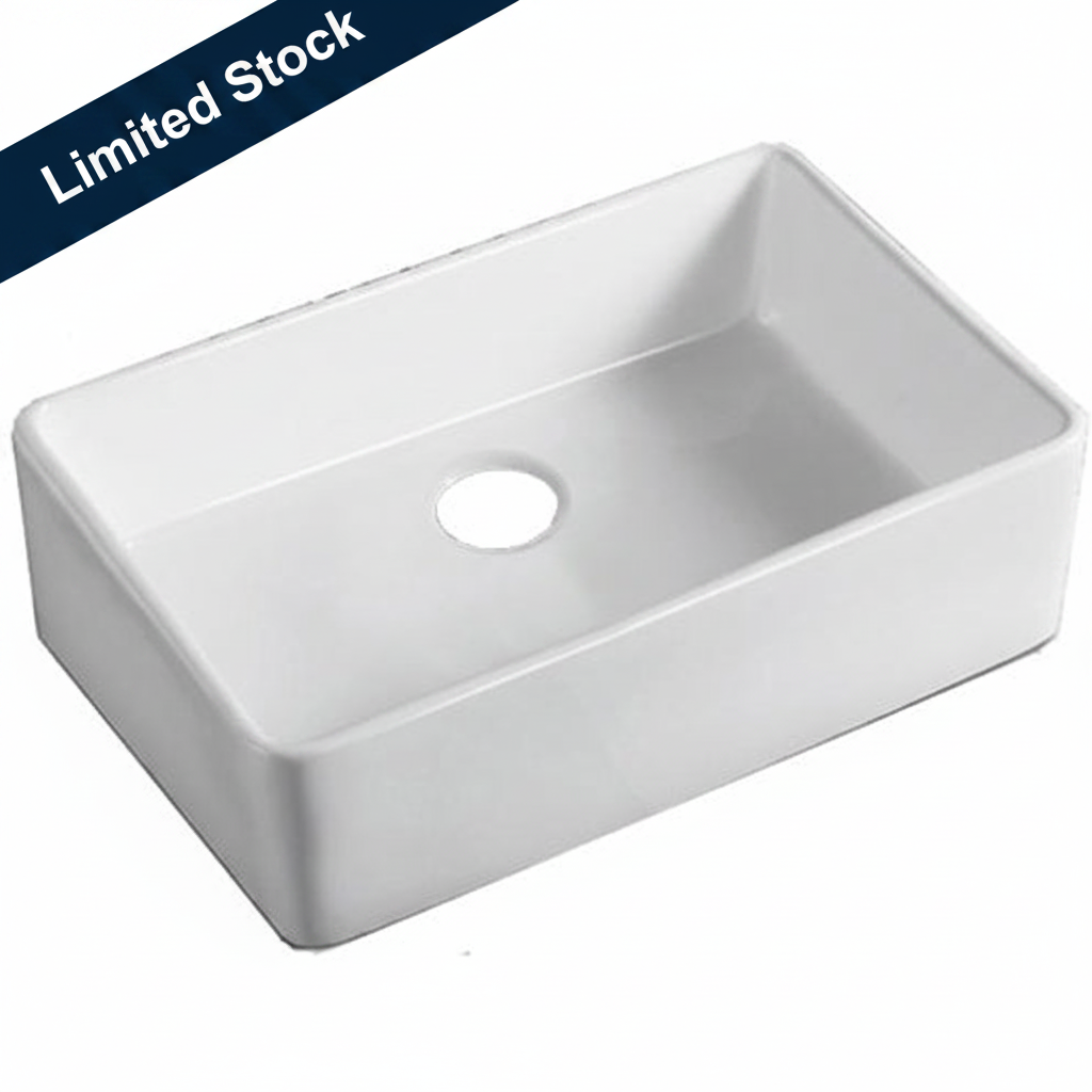 24 in. Single Bowl Reversible Apron Front Fireclay Kitchen Sink
