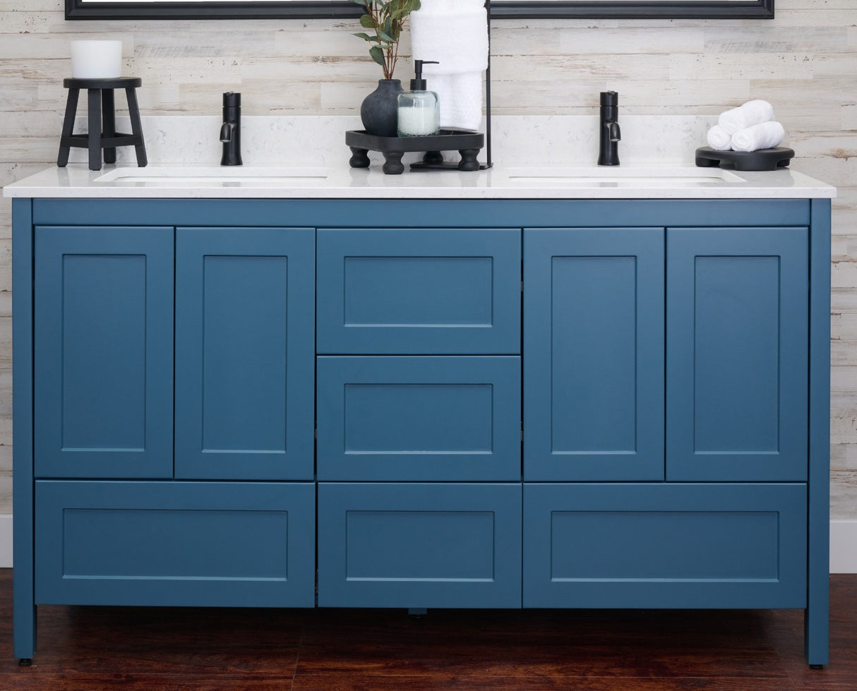 Hanleigh 60" Shaker Door Bathroom Vanity
