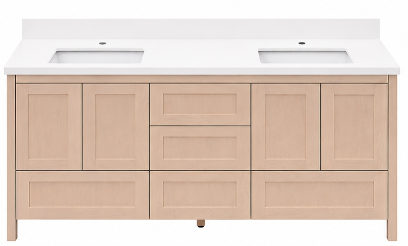 Hanleigh 60" Shaker Door Bathroom Vanity