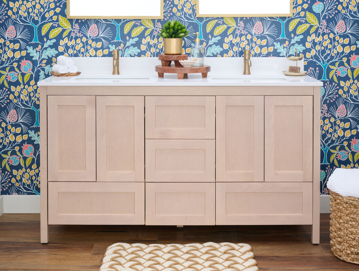 Hanleigh 60" Shaker Door Bathroom Vanity
