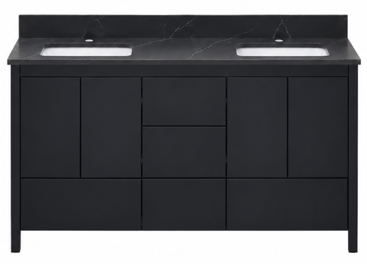 Hanleigh 60" Slab Door Bathroom Vanity