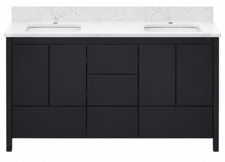 Hanleigh 60" Slab Door Bathroom Vanity