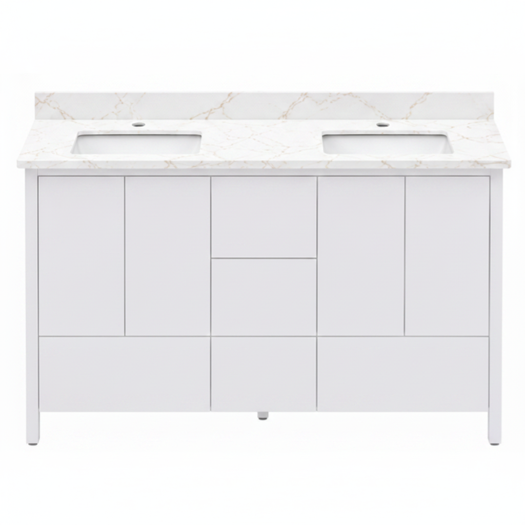 Hanleigh 60" Slab Door Bathroom Vanity