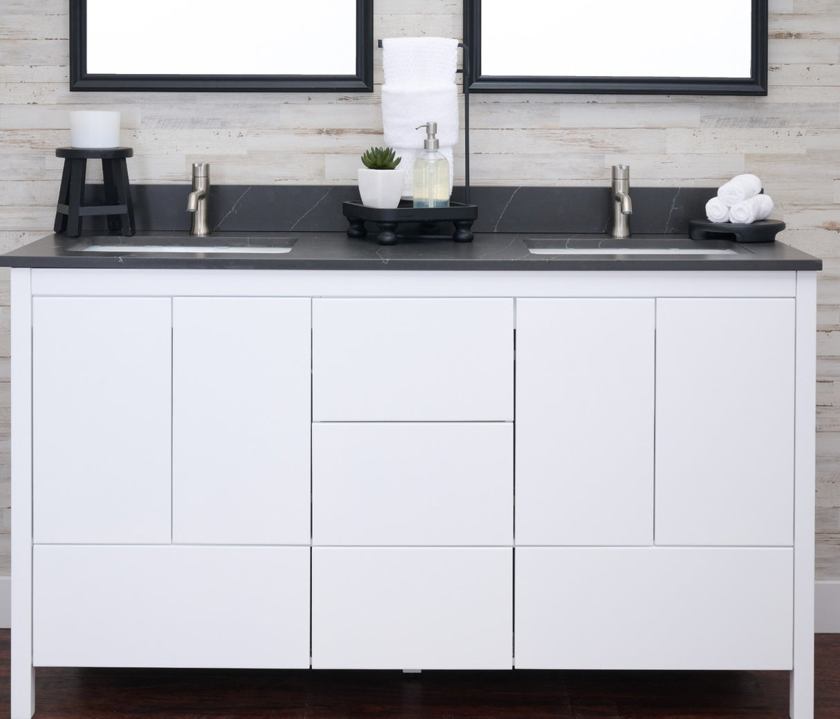 Hanleigh 60" Slab Door Bathroom Vanity