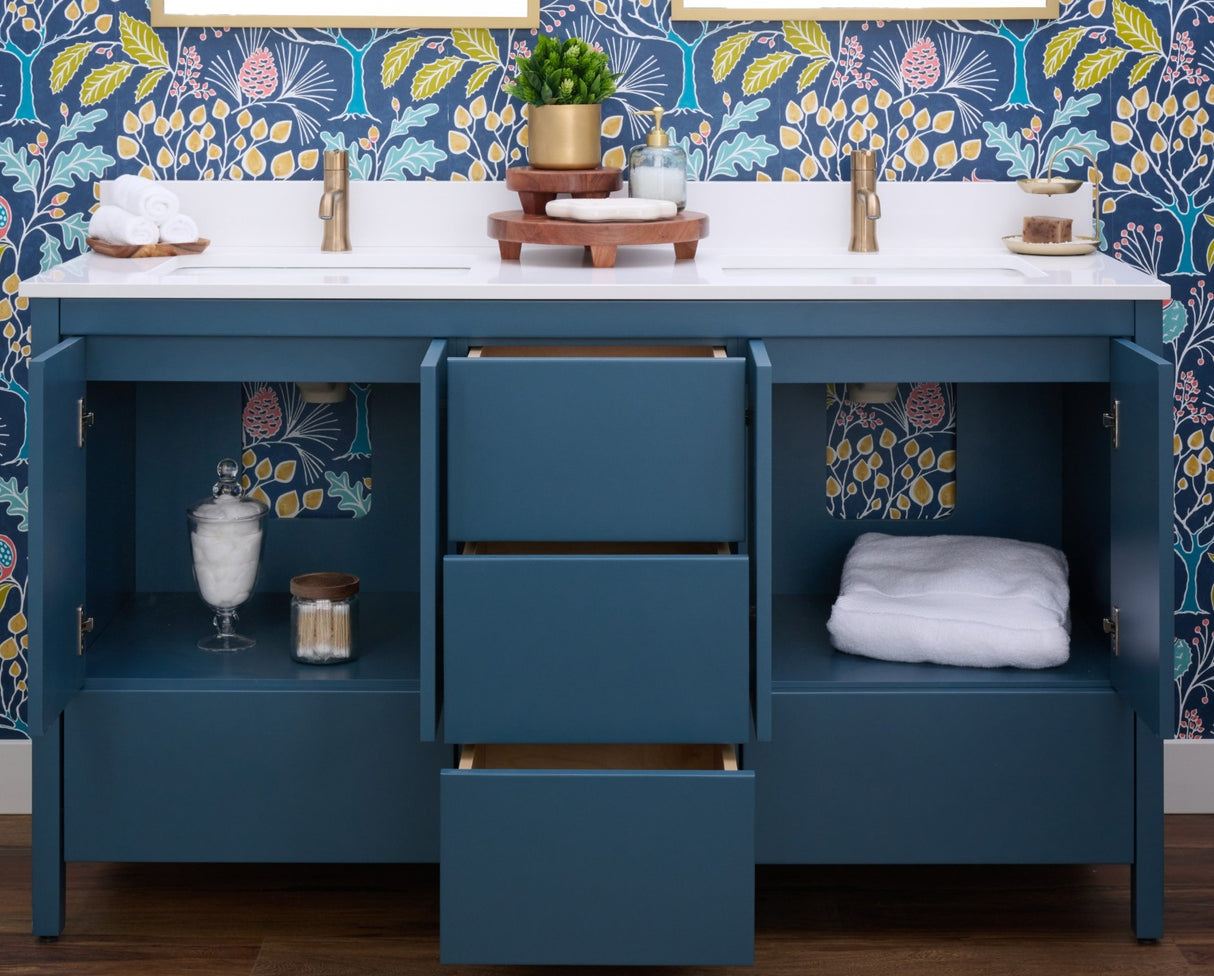 Hanleigh 60" Slab Door Bathroom Vanity