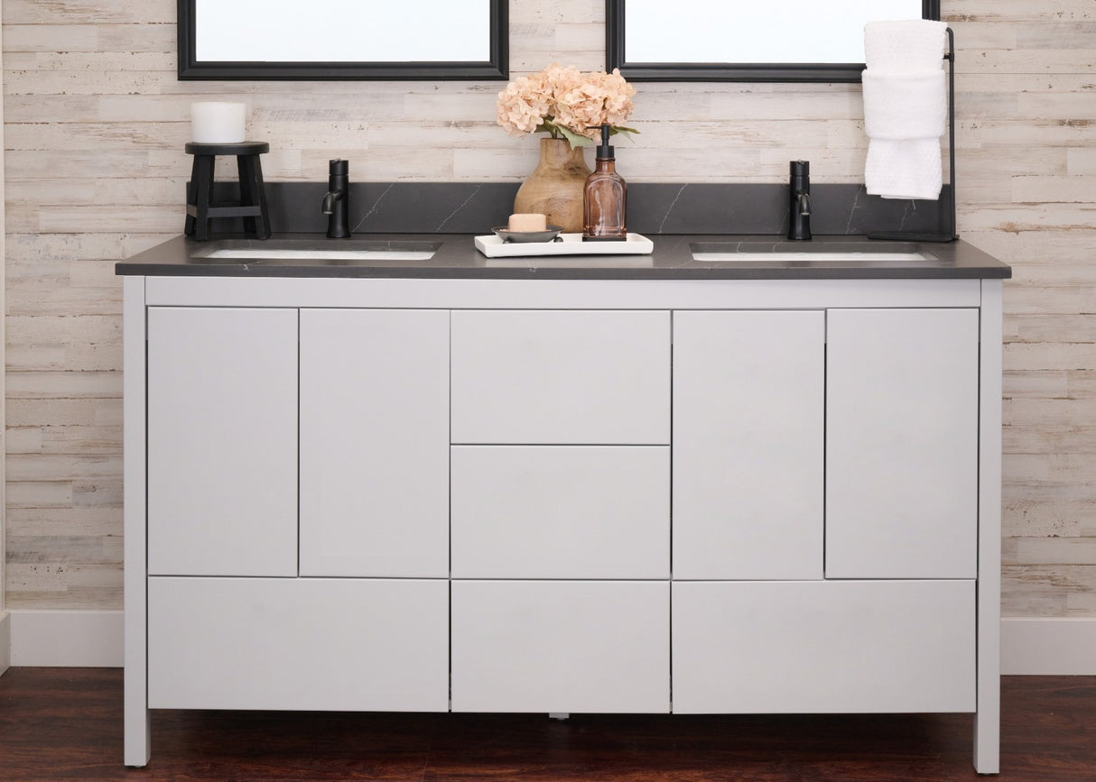 Hanleigh 60" Slab Door Bathroom Vanity