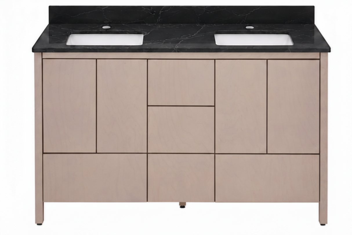 Hanleigh 60" Slab Door Bathroom Vanity