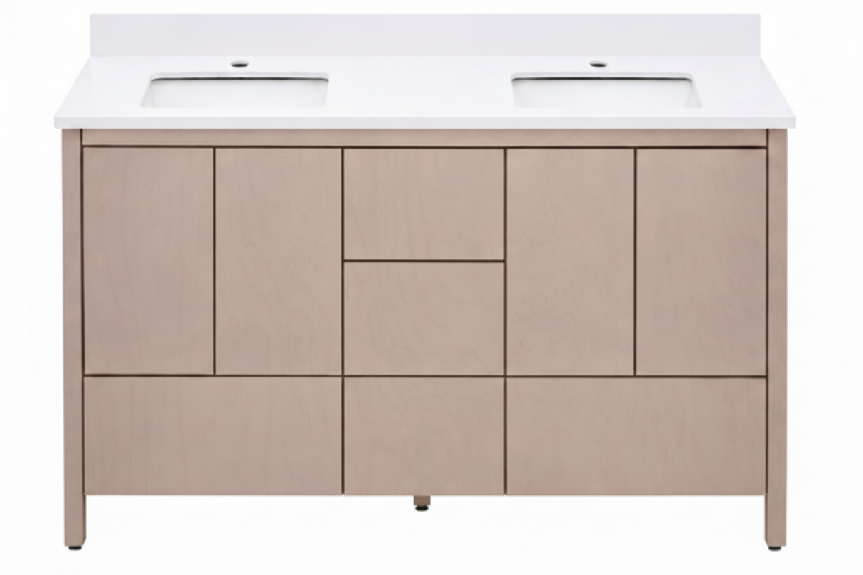Hanleigh 60" Slab Door Bathroom Vanity