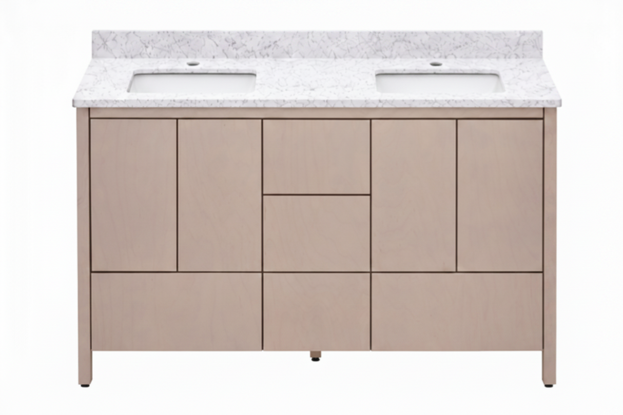 Hanleigh 60" Slab Door Bathroom Vanity