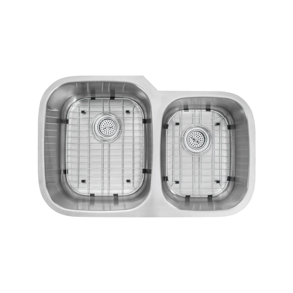 31 1/2 in. 60/40 Bowl Undermount Stainless Steel Kitchen Sink