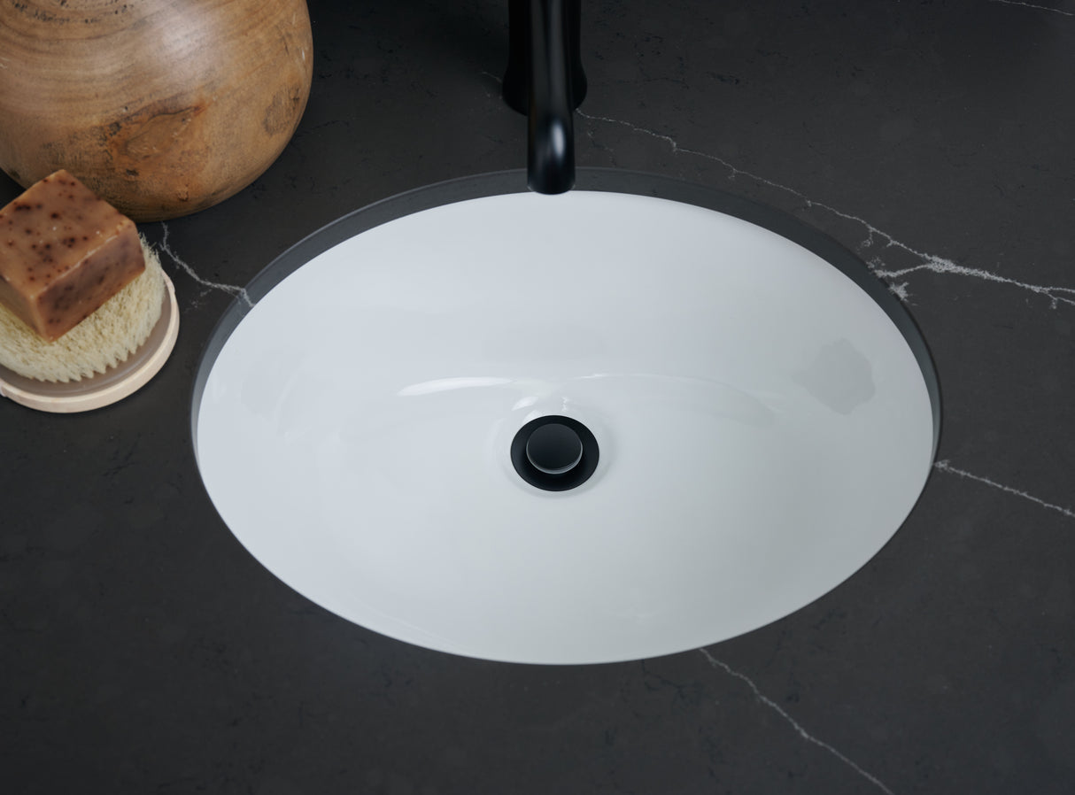 25" Single Oval Bowl Quartz Vanity Top