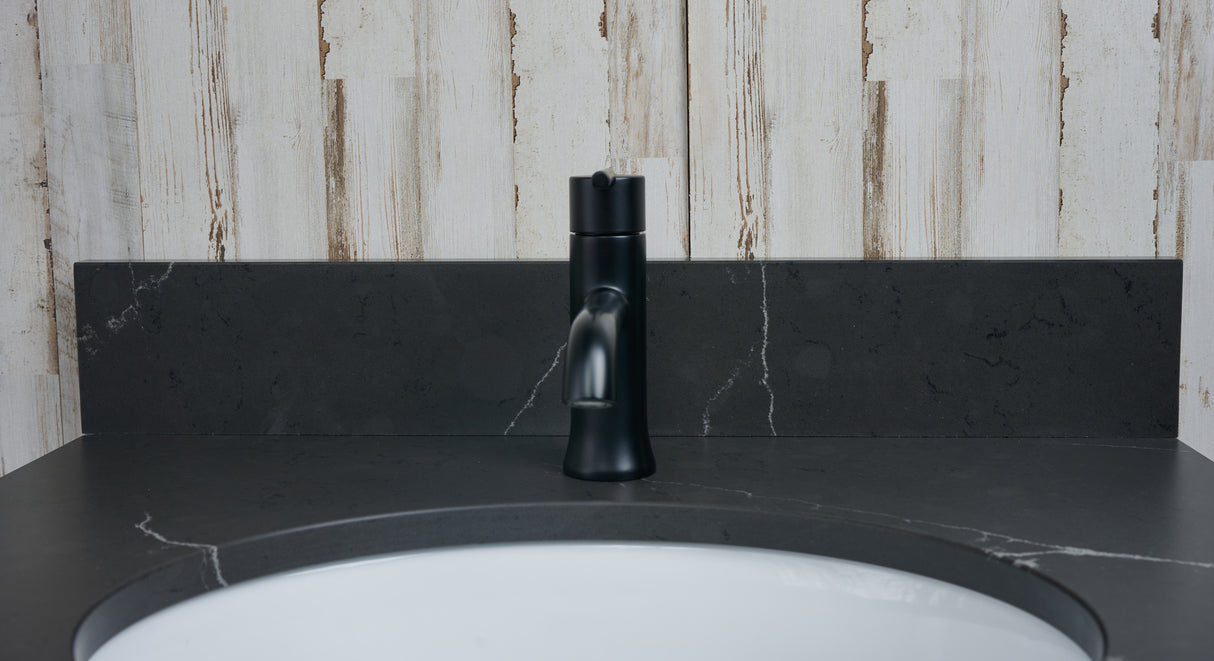 25" Single Oval Bowl Quartz Vanity Top