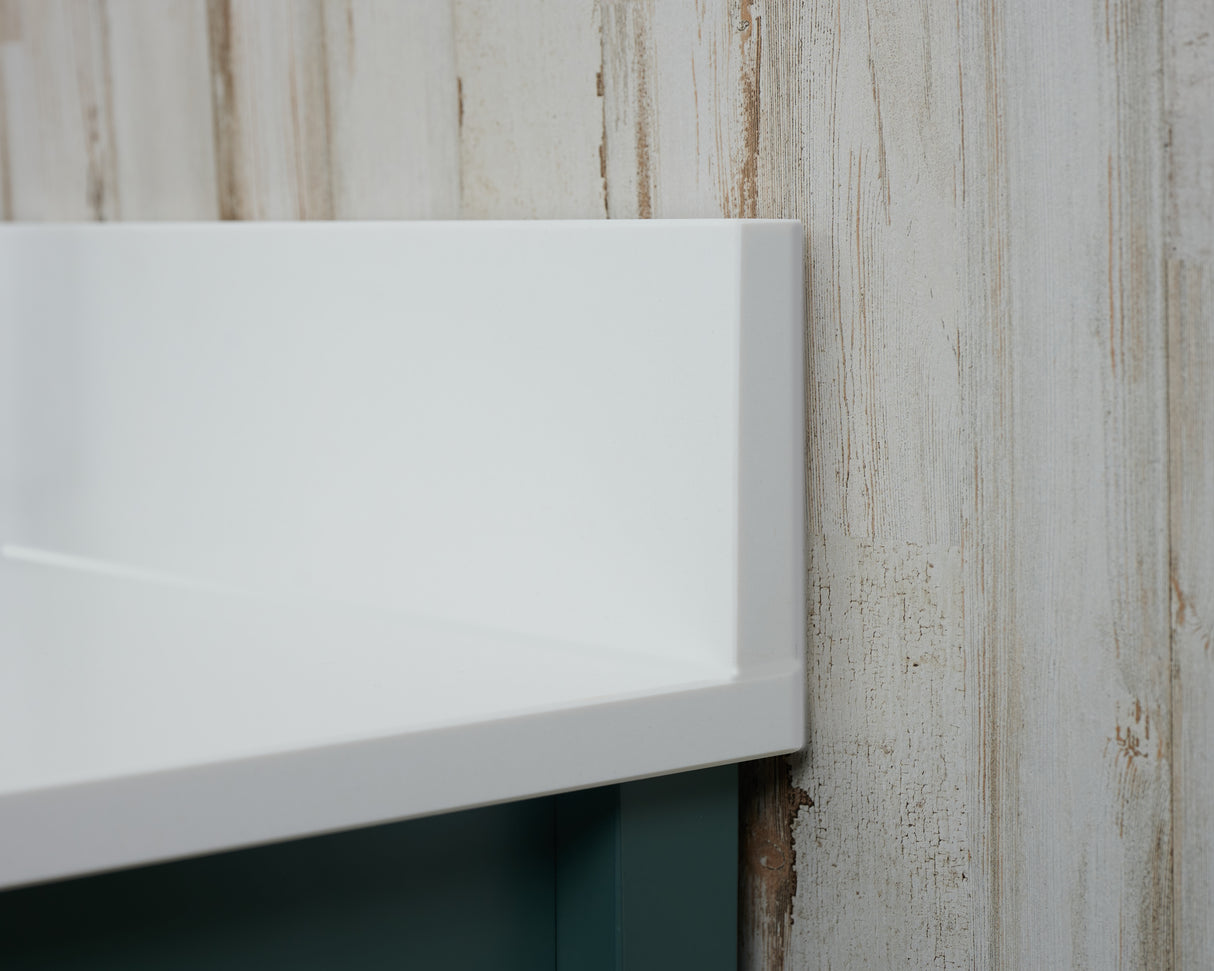 25" Single Oval Bowl Quartz Vanity Top