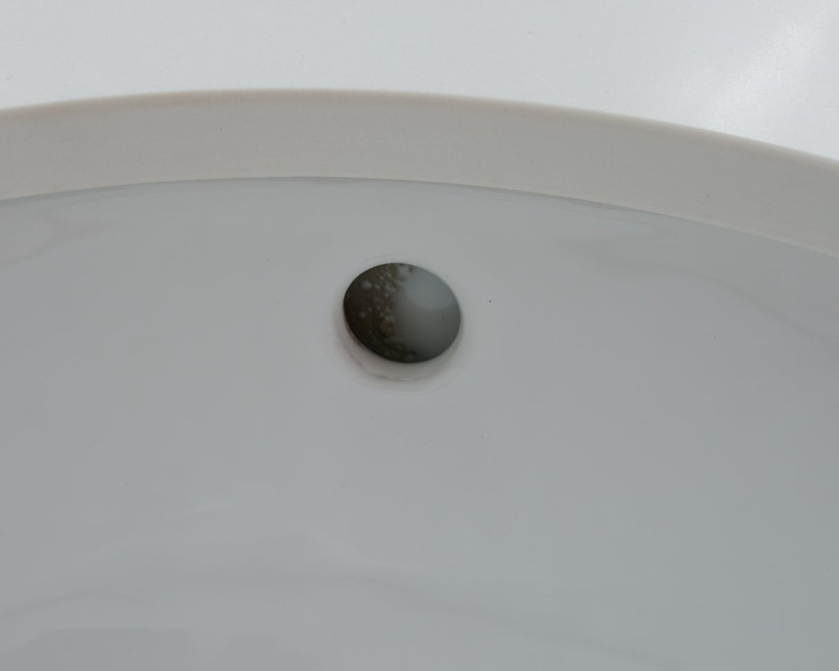 25" Single Oval Bowl Quartz Vanity Top