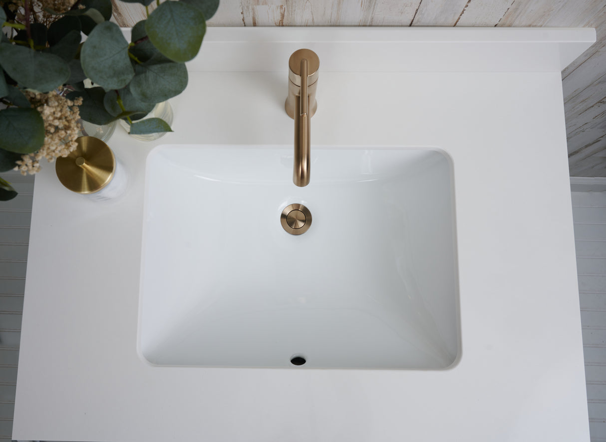 31" Single Bowl Quartz Vanity Top