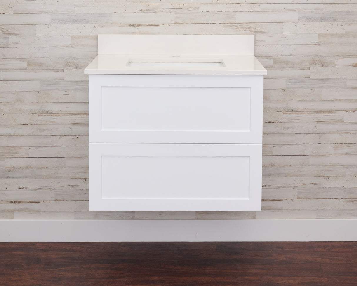 Gunner 30" Wall Mount Shaker Door Bathroom Vanity