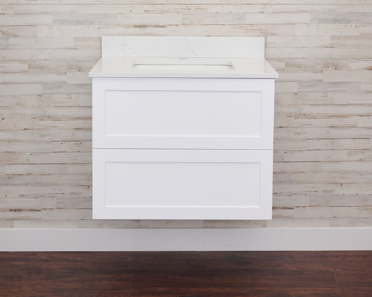 Gunner 30" Wall Mount Shaker Door Bathroom Vanity