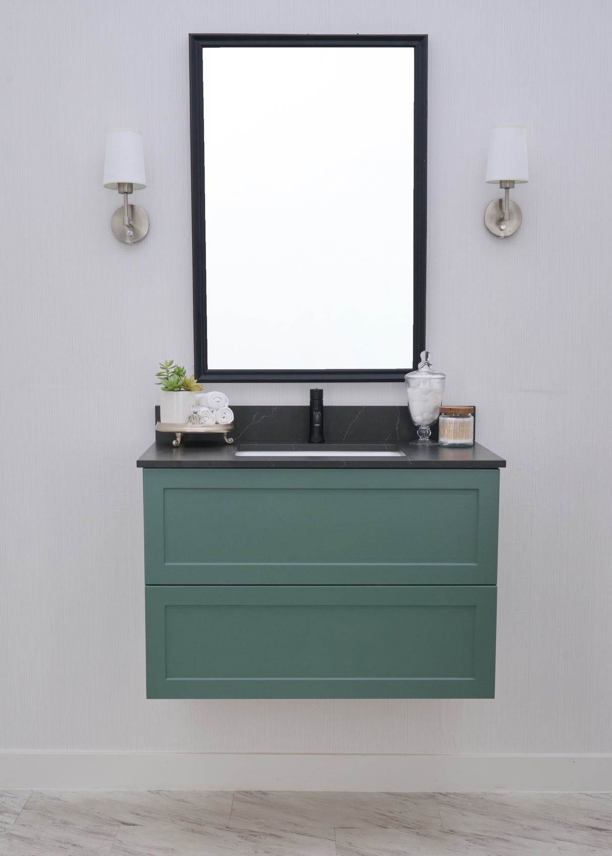 Gunner 36" Wall Mount Shaker Door Bathroom Vanity